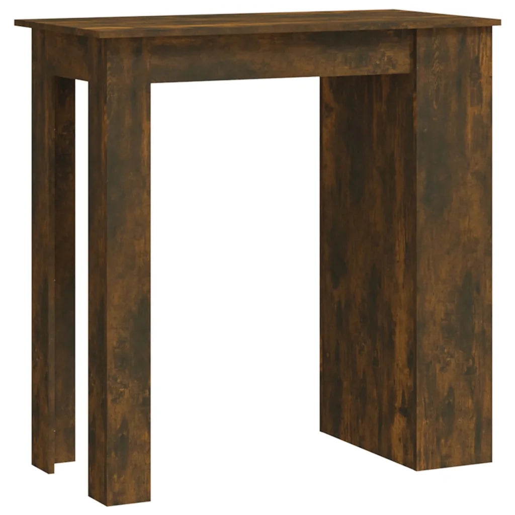 Tavolo Bar con Ripiani Rovere Fumo 102x50x103,5cm in Truciolato 812966