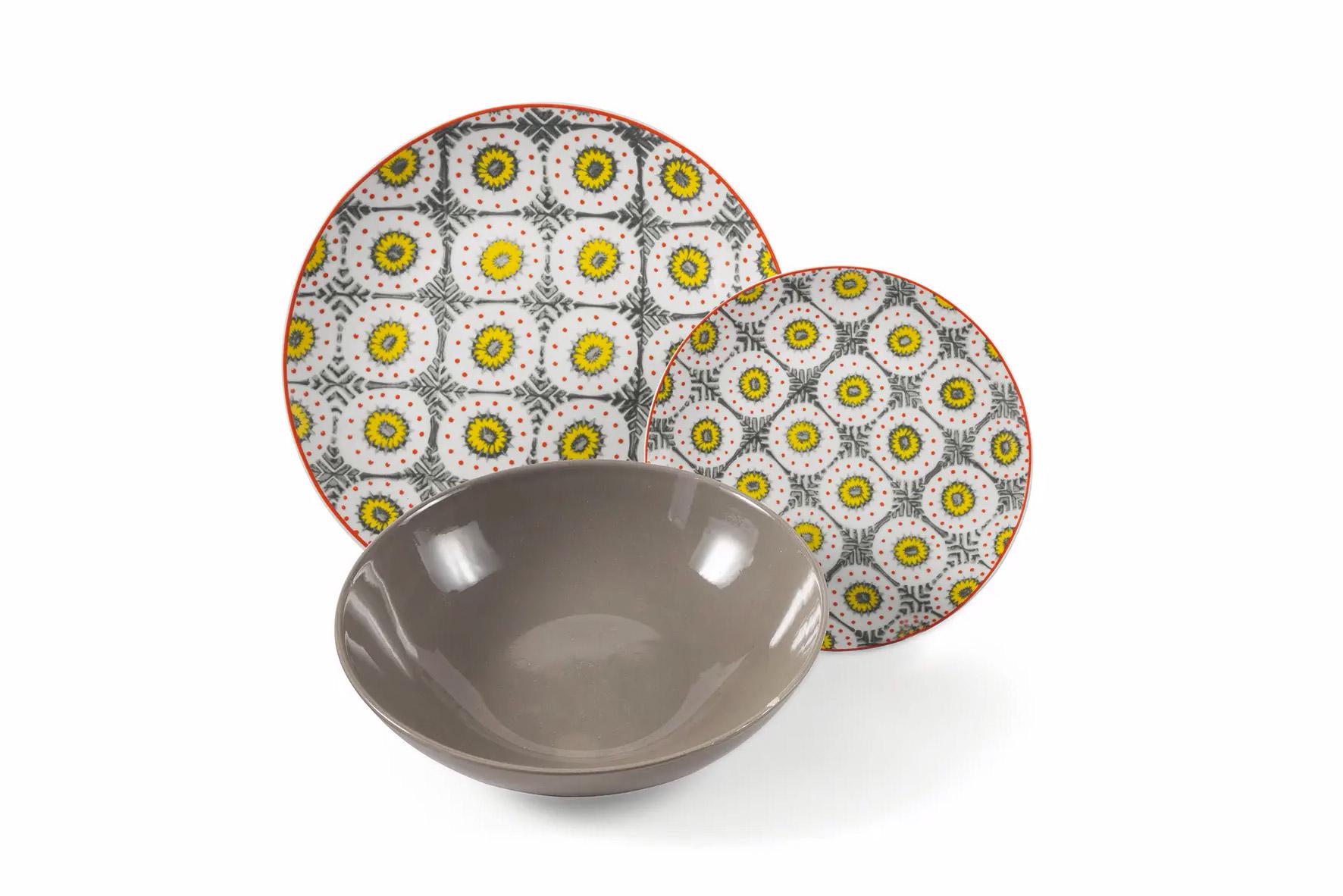 Servizio Piatti 18 Pezzi in Porcellana VdE Tivoli 1996 Bazar