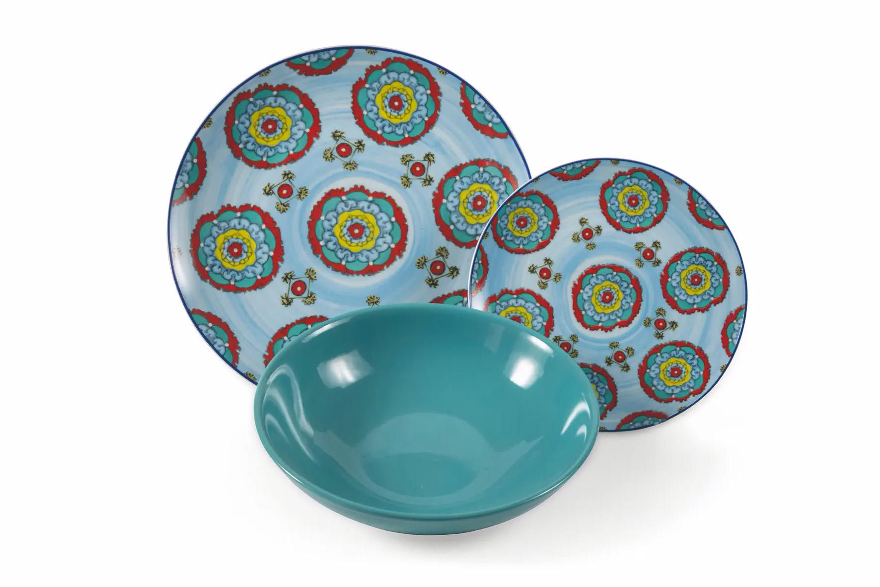 Servizio Piatti 18 Pezzi in Porcellana VdE Tivoli 1996 Bazar