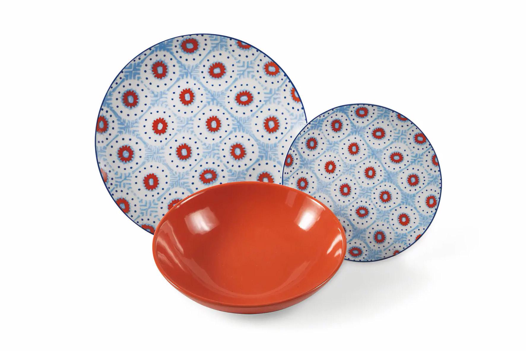 Servizio Piatti 18 Pezzi in Porcellana VdE Tivoli 1996 Bazar