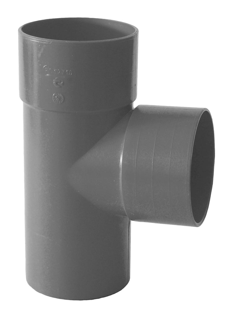Derivazione tonda 87.30° per pluviali : Colore - Grigio, Diametro - 100