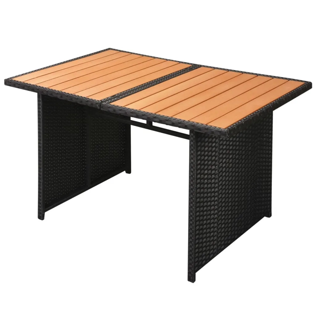 Set Divani da Giardino 10 pz con Cuscini in Polyrattan Nero cod mxl 34801