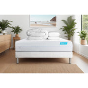 Pacchetto letto completo - Materasso 140x190cm + Box spring con doghe (kit) + 2 cuscini + Piumino - Biocare