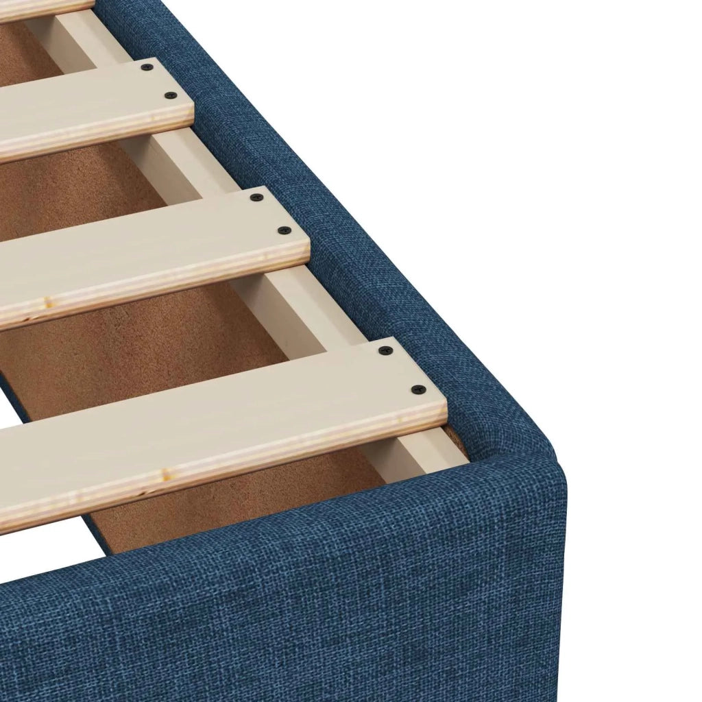 Letto box spring con materasso Blu 160 x 200 cm Tessuto 3450999
