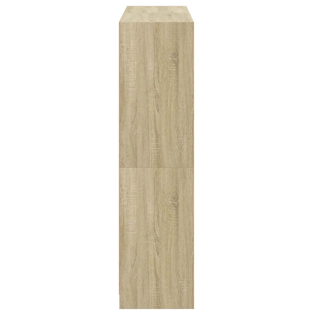 vidaXL Libreria Ante Rovere Sonoma 136x37x142 cm in Legno Multistrato