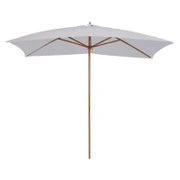 Ombrellone m da Giardino 2x3 in Legno Laccato con Copertura Rimovibile, Bianco