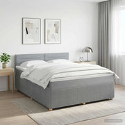 Letto box spring con materasso Grigio Chiaro 140 x 190 cm 3452918