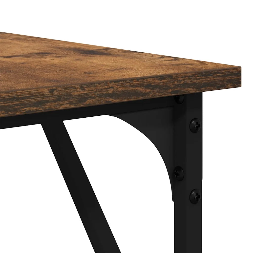 Scrivania Rovere Fumo 149x149x75 cm in Legno Multistrato 837584