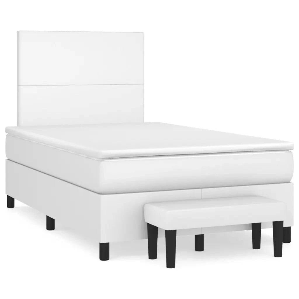 Giroletto a Molle con Materasso Bianco 120x200 cm in Similpelle 3137534