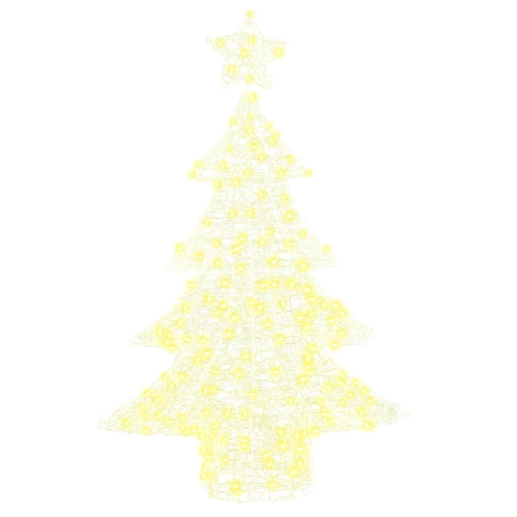 Albero di Natale | Decorazioni natalizie con 100 LED Bianco caldo 120 cm Acrilico