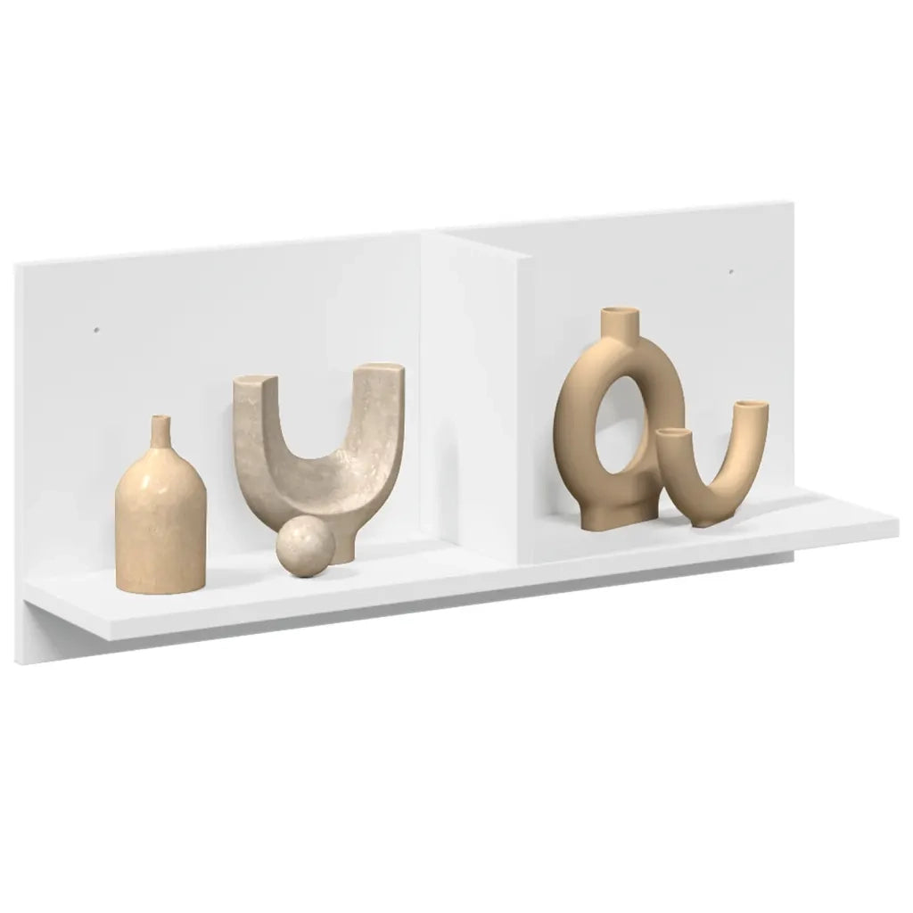 vidaXL Mobile a Parete 70x16,5x30 cm Bianco in Legno Multistrato