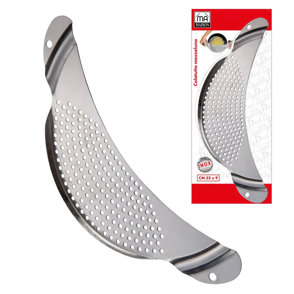 MAURY'S  COLATUTTO A MEZZALUNA ACCIAIO INOX 33X9 CM