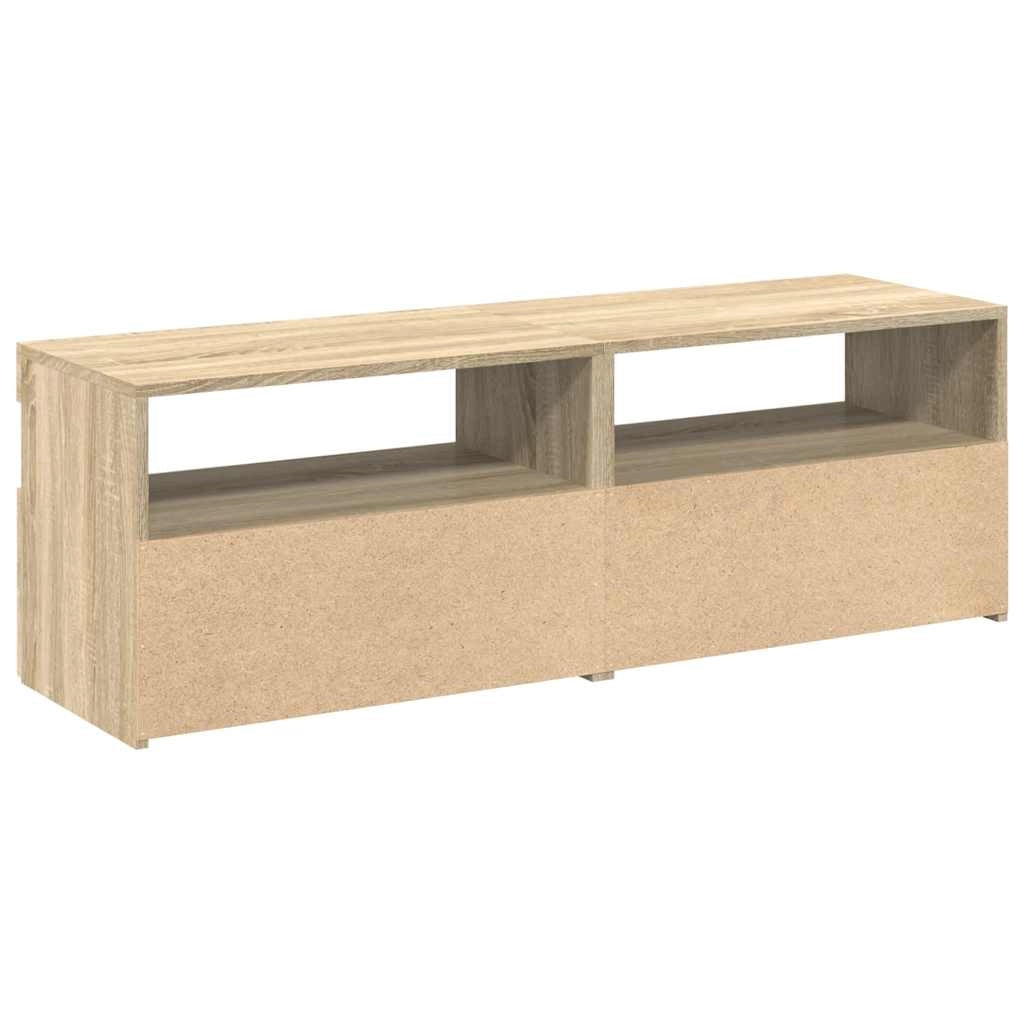 Mobile TV multimediale scaffale TV credenza mobile TV per sala da pranzo soggiorno camera da letto con luci LED 2 pezzi rovere Sonoma 60 x 35 x 40 cm marrone 02_0028878
