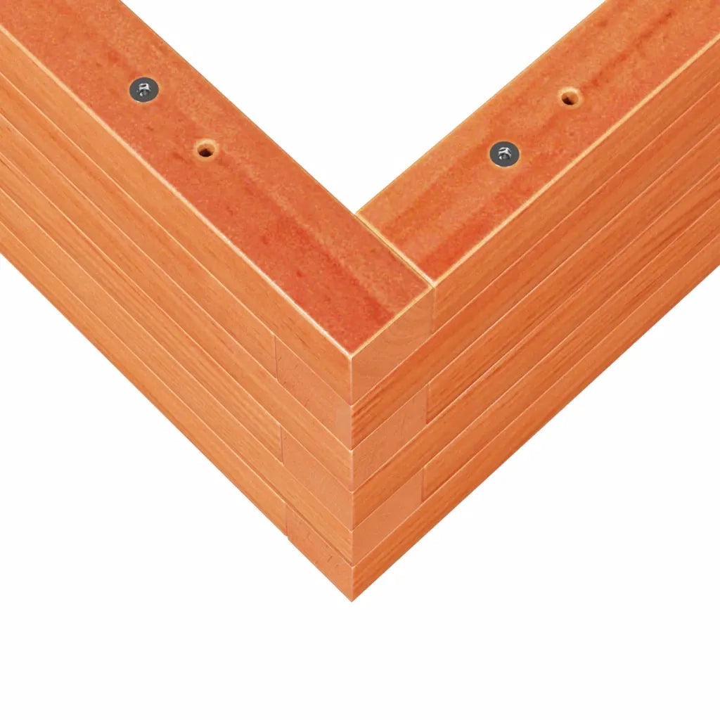 Fioriera | Cassetta per fiori | Vaso Giardino Marrone Cera 50x50x23 cm Legno Massello Pino