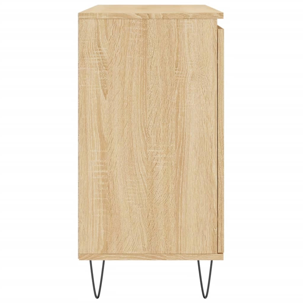 Buffet credenza cassettiera armadio mobile contenitore organizer cucina soggiorno rovere Sonoma 104 x 35 x 70 cm legno ingegnerizzato marrone 02_0031485