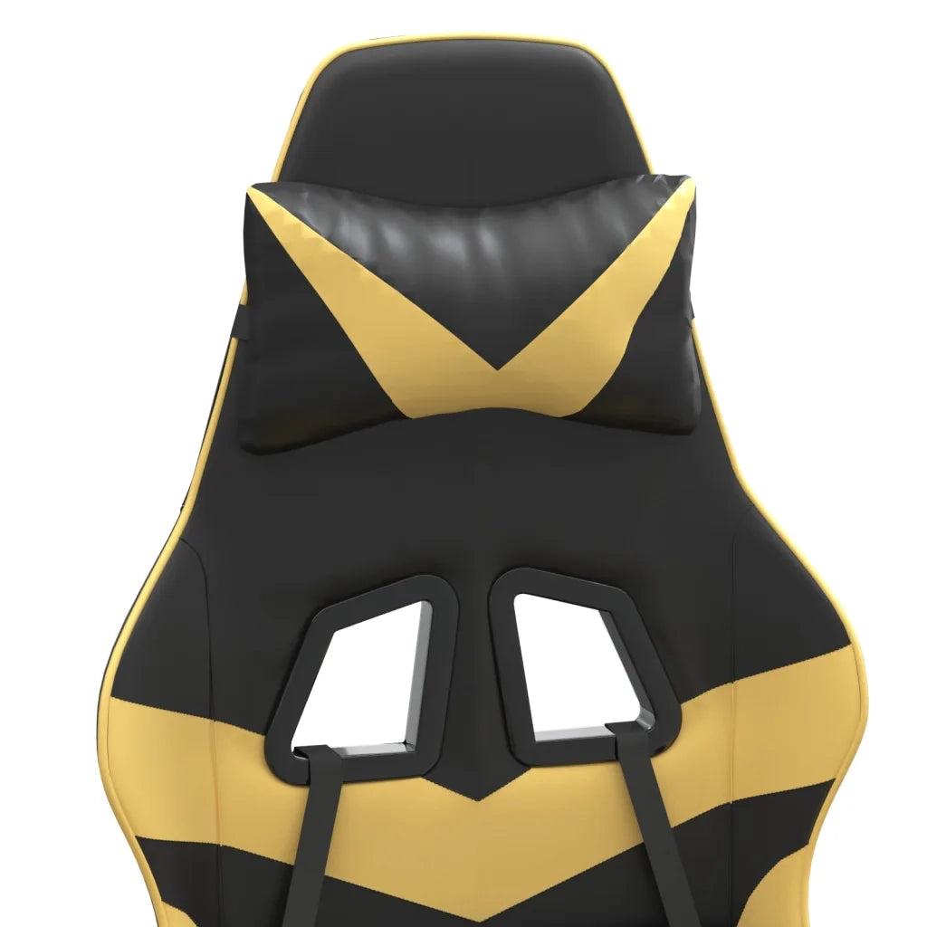 Sedia da Gaming Nera e Oro in Similpelle cod mxl 64497