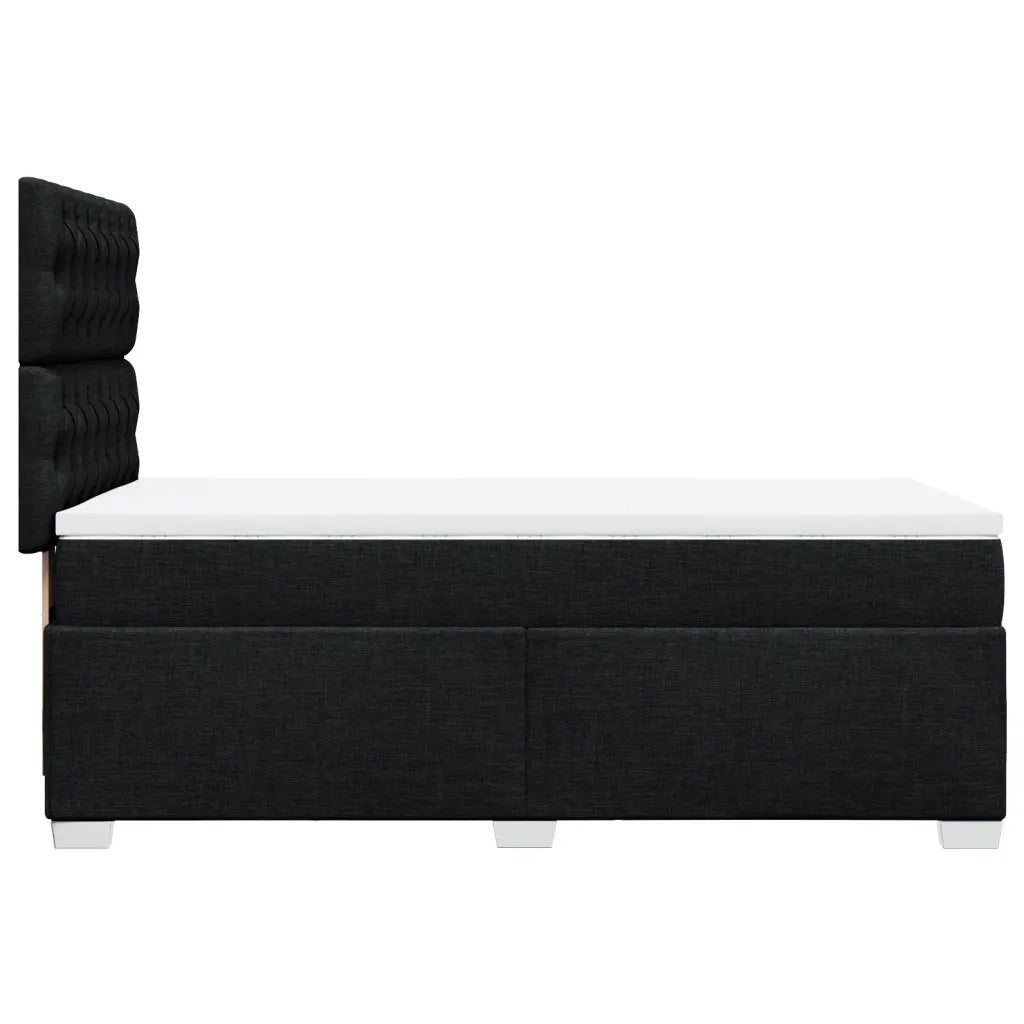 Giroletto a Molle con Materasso Nero 90x200 cm in Tessuto 3290380