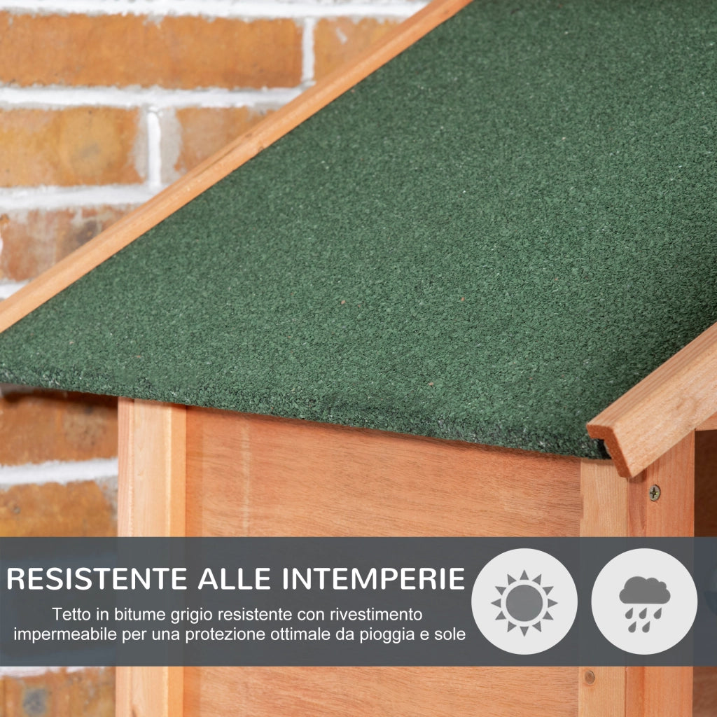 Gabbia per Uccelli in Legno e Metallo con Vassoio Rimovibile ¨C Zephmum ¨C Arancione 80.5x57x153 cm