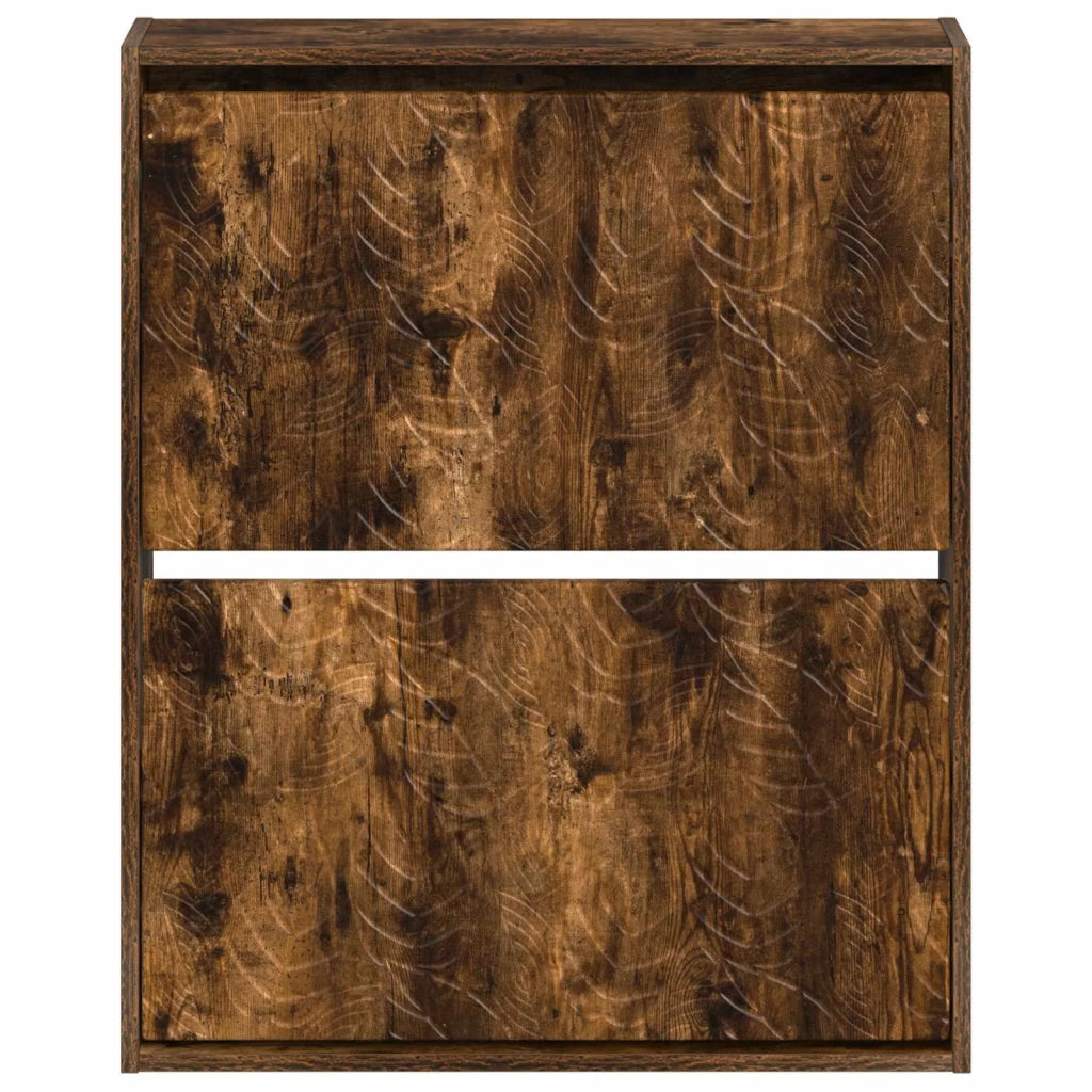 Mobiletto per Scarpe da Muro DELFT 71 x 17 x 86 cm Rovere Fumo 897080