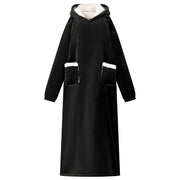 Felpa coperta Nero M Pile e Flanella
