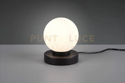 PRINZ II LAMPADA NERA E SFERA BIANCA  H 15CM 1 LUCE ATTACCO E14