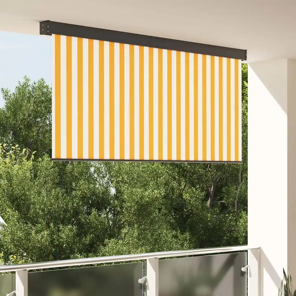 vidaXL Tenda a Rullo Esterna Arancione e bianco 220 x 250 cm Tessuto
