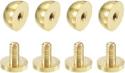 Set di 4 Viti a Ricci per Pelle con Finitura di Rame