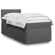 Giroletto a Molle con Materasso Grigio Scuro 80x200 cm Tessuto 3288801
