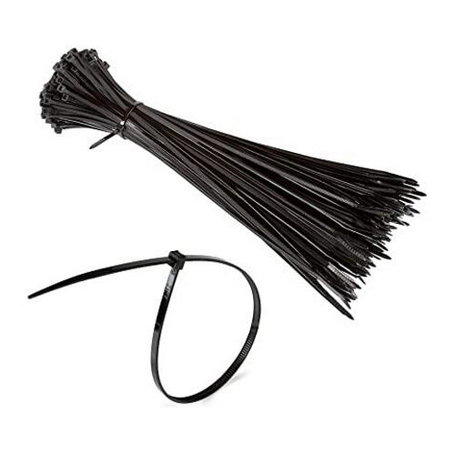 100 PZ FASCETTE DI CABLAGGIO IN NYLON Nera 2,5 x 100 mm DH