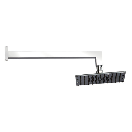 Completo braccio doccia ottone con soffione piatto quadro