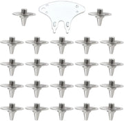 Punti da Cricket 22 Stuks - Punti Metallici - Viti a 5,7 mm - Chiave Inclusa - Leggeri - Argento