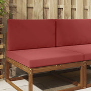Cuscino per divano da esterno 2 pcs Rosso vino Poliestere