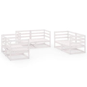 Set di mobili da giardino mobili da esterno 6 pezzi bianco legno di pino massiccio 02_0016975