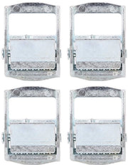 Serraggio a gancio 25 mm - 4 pezzi - Acciaio inox - Serraggio robusto - Resistenza di trazione 250 kg - Resistenza di sollevamento 150 kg - Serraggio a cinghia