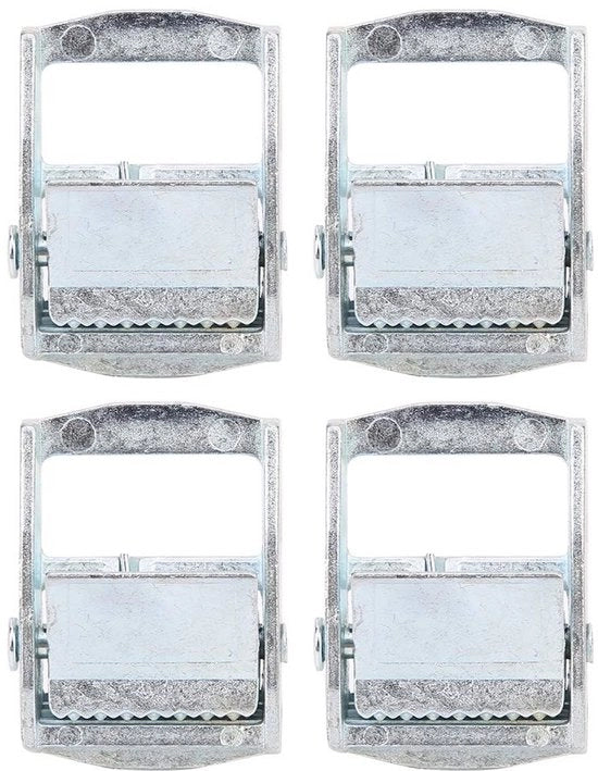 Serraggio a gancio 25 mm - 4 pezzi - Acciaio inox - Serraggio robusto - Resistenza di trazione 250 kg - Resistenza di sollevamento 150 kg - Serraggio a cinghia