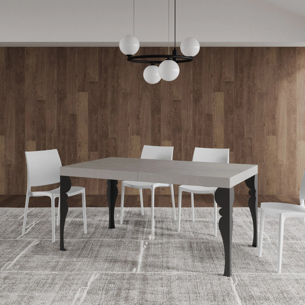 Tavolo allungabile 160/264x90 cm Paxon cashmere gambe antracite