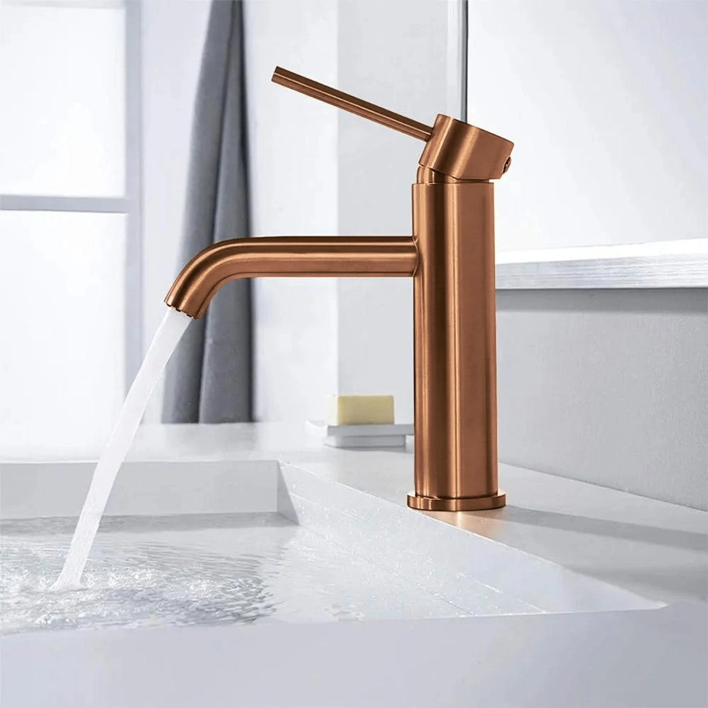 Rubinetto Da Lavabo Rea Lungo Copper Brush
