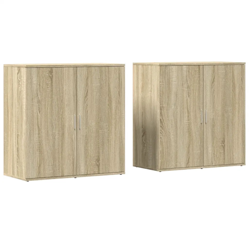 Credenze 2 pz Rovere Sonoma 79x38x80 cm in Legno Multistrato