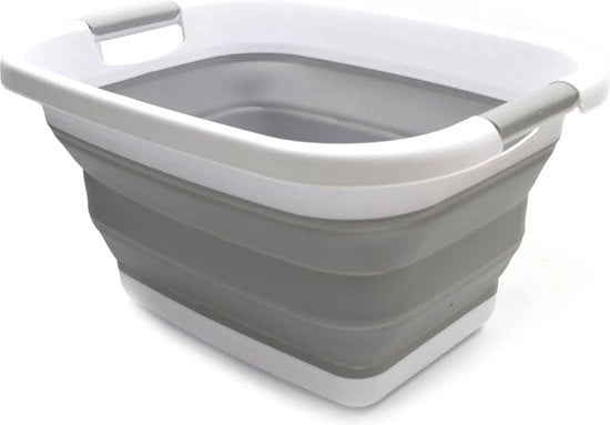 Wasmachine opbergdoos 25 litri grigio portatile organizzatore di spazio risparmia spazio nella cassetta portaoggetti