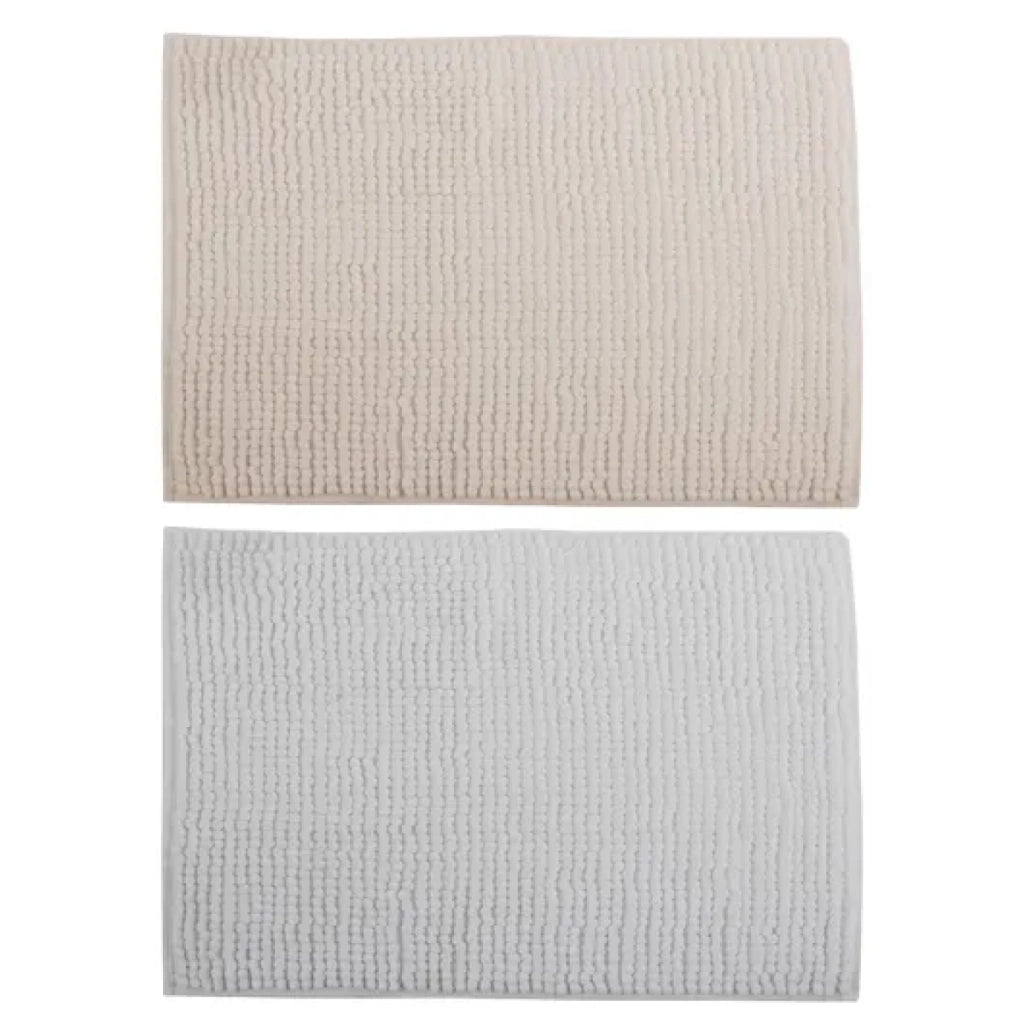 TAPPETINO DA BAGNO MODELLO CHENILLE CM.40X60 GRIGIO   Idroweb