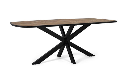 Tavolo da pranzo in legno di mango con angoli arrotondati 220 cm