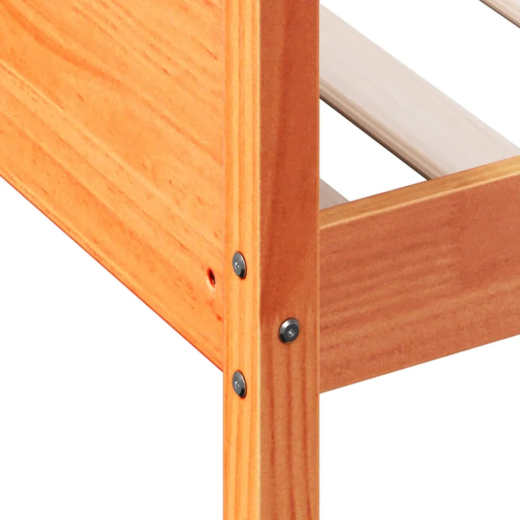 Dormeuse senza Materasso Marrone Cera 90x190 cm Legno di Pino 842841