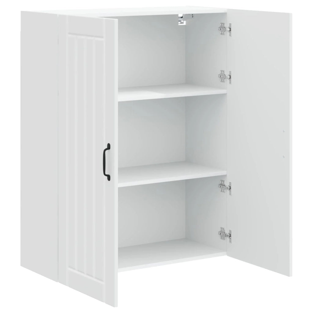 Mobile da cucina moderno e minimalista 80 x 31 x 100 cm resistente e pratico realizzato in legno ingegnerizzato bianco 02_0054162