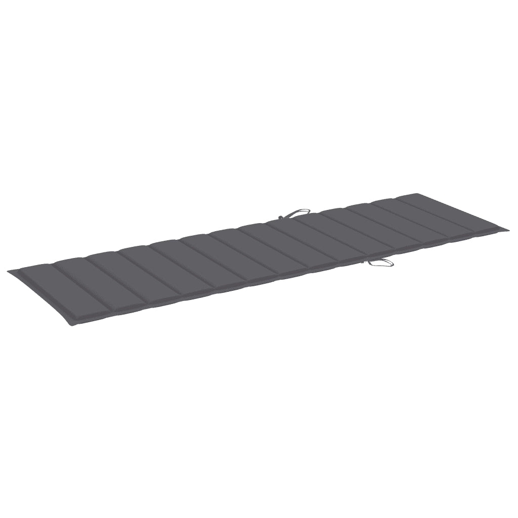 Lettino da Giardino con Cuscino Antracite Legno Pino Impregnato cod mxl 53185