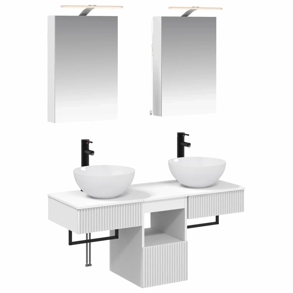 Set di Armadi da Bagno 5 pcs Bianco 40 x 10,5 x 60,5 cm 3406271