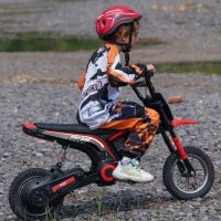 Moto Elettrica per Bambini con Acceleratore Manuale, 2 Velocità 8-16km/h, Età 8-12 Anni, Rosso