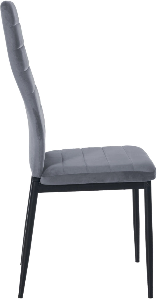Set di 6 sedie da pranzo Mayfair grigio chiaro,Velluto