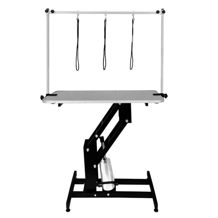 Tavolo da toelettatura idraulico per cani ad altezza regolabile professionale grande Grigio