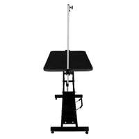 Tavolo da toelettatura idraulico per cani ad altezza regolabile professionale grande Nero