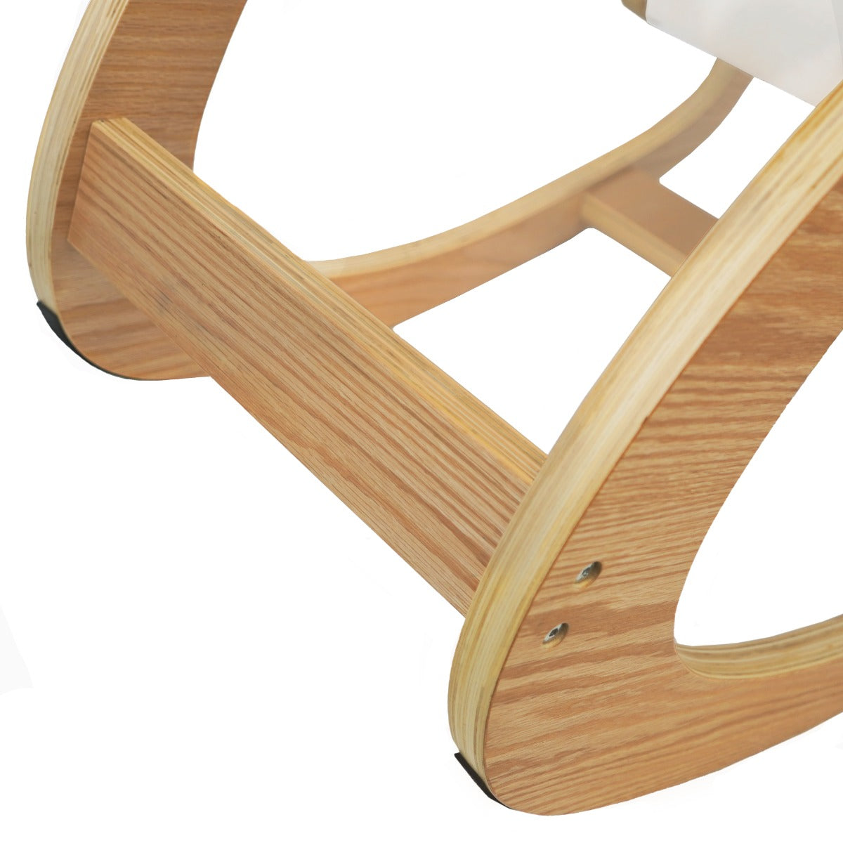 Sedia Ergonomica in Legno Bianca Cuscini Imbottiti da 8cm di Spessore per Ufficio e Casa Base Ortopedica Supporto Schiena e Ginocchia Portata 120kg Poggia Polso per Tastiera e Mouse INCLUSI